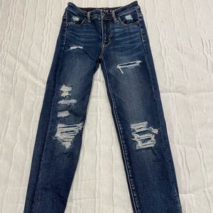 American Eagle Next Level Stretch ripped jeans; like new